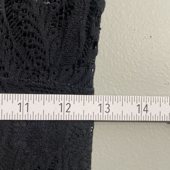 Privy Black Lace Maxi Dress Women's Size M Bodycon Gothic Gown Sexy - Picture 4 of 13